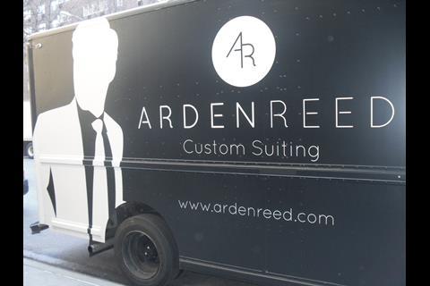 Arden Reed is using a 3D scanner, housed in its mobile shop, to get more accurate suit measurements